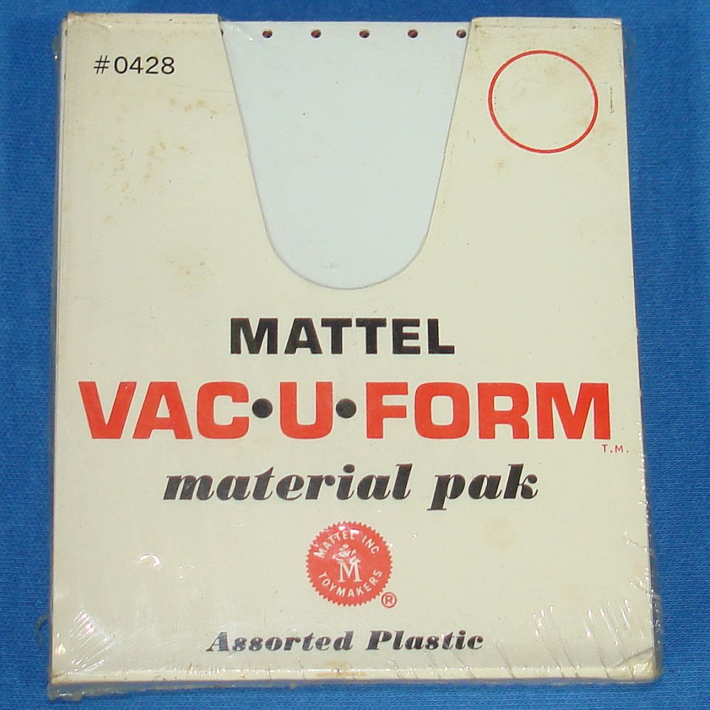 Vintage Mattel Vac-U-Form Material Pak #0428 49 Sheets Assorted Clear Colored Metalized Plastic Squares