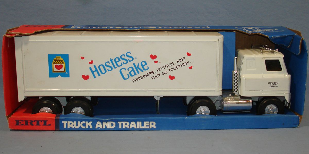 Ertl Hostess Cake Continental Bakery Trailer Semi Pressed Steel Truck Rig 3810