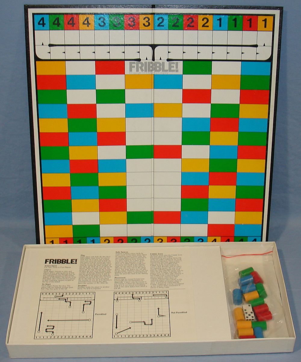 Warren Fribble Exciting Strategy & Chance Board Game Contents Dice Wooden Pieces Instructions