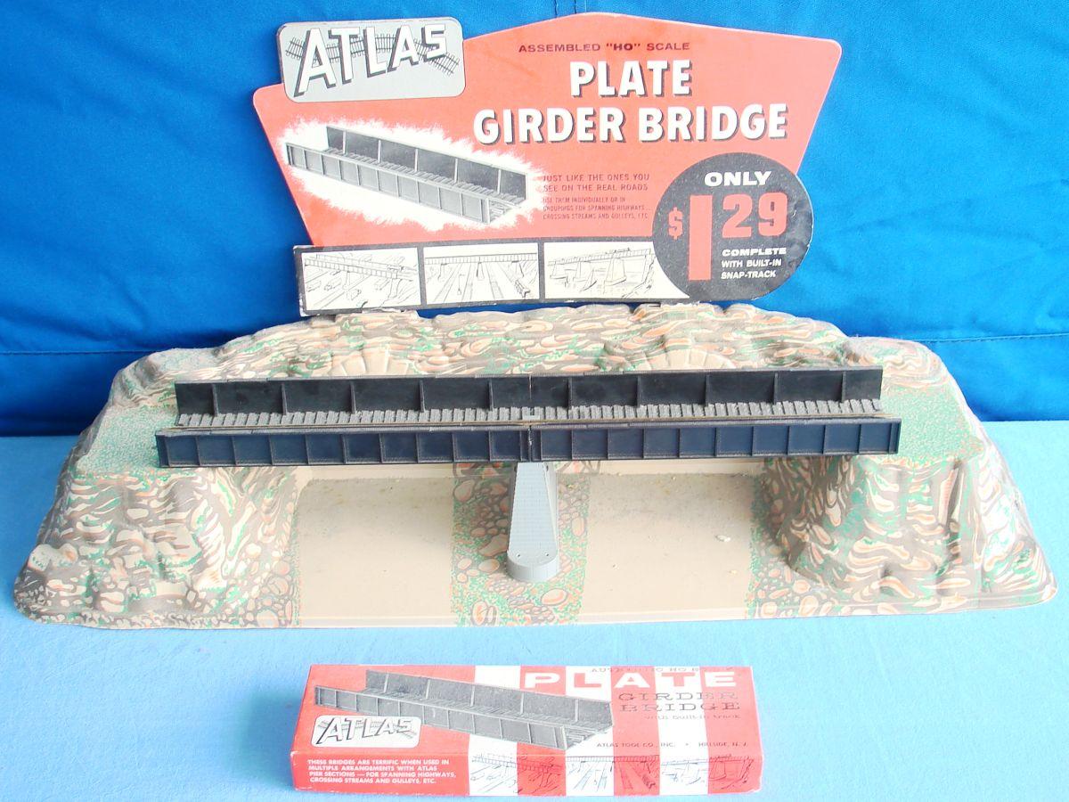 Atlas HO Gauge Trains Model Railroad Plate Girder Bridge Store Counter Display