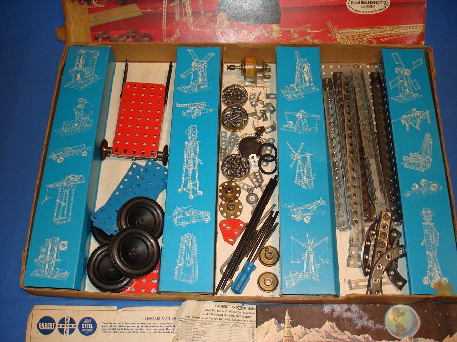 Gilbert Erector Set Contents Parts
