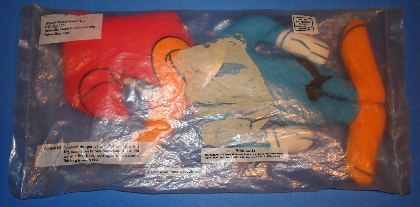 Woody Woodpecker Stuffed TV Toy 1966 Walter Lantz