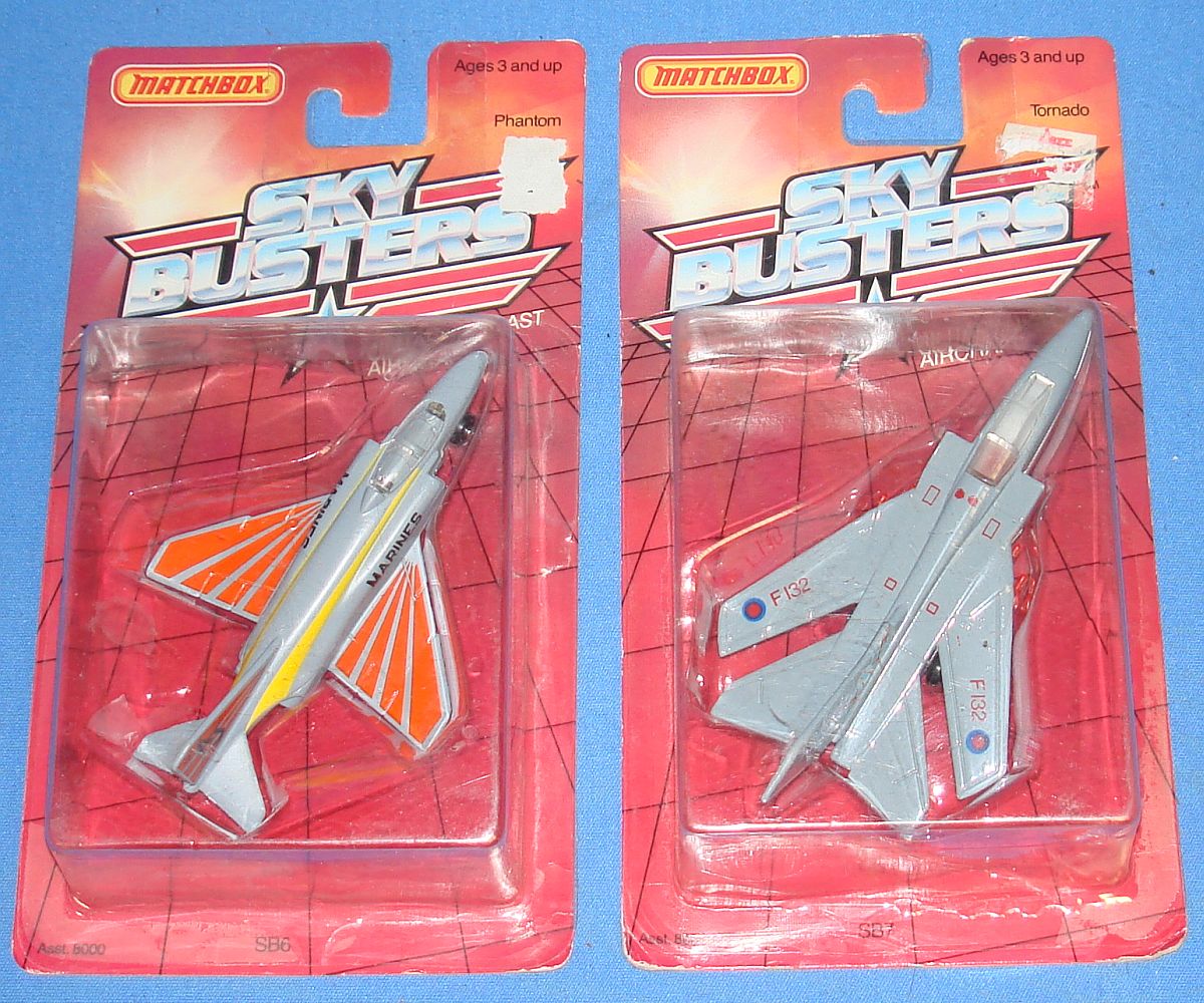 Vintage Matchbox Sky Busters Military Diecast Aircraft SB6 Phantom & SB7 Tornado Vintage Matchbox Sky Busters Military Diecast Aircraft SB6 Phantom & SB7 Tornado