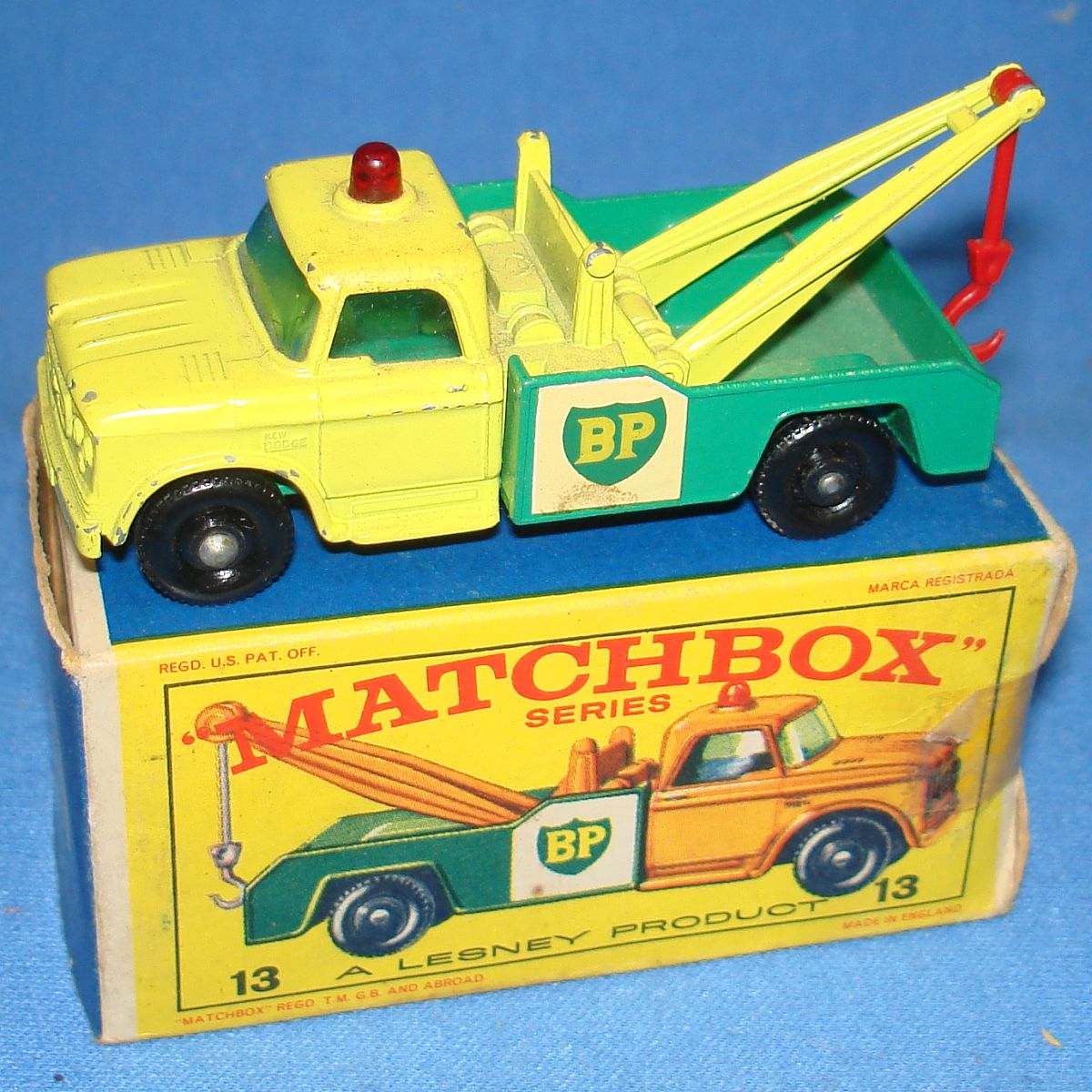 Vintage Matchbox Lesney 13 Dodge Wreck Tow Truck Hood