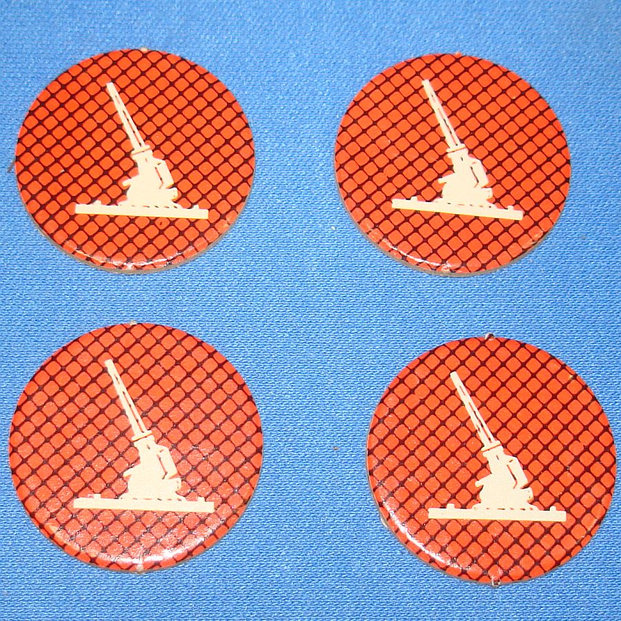 Milton Bradley MB #4032 American Heritage Dogfight Red Anti Aircraft Gun HIT MISS Discs
