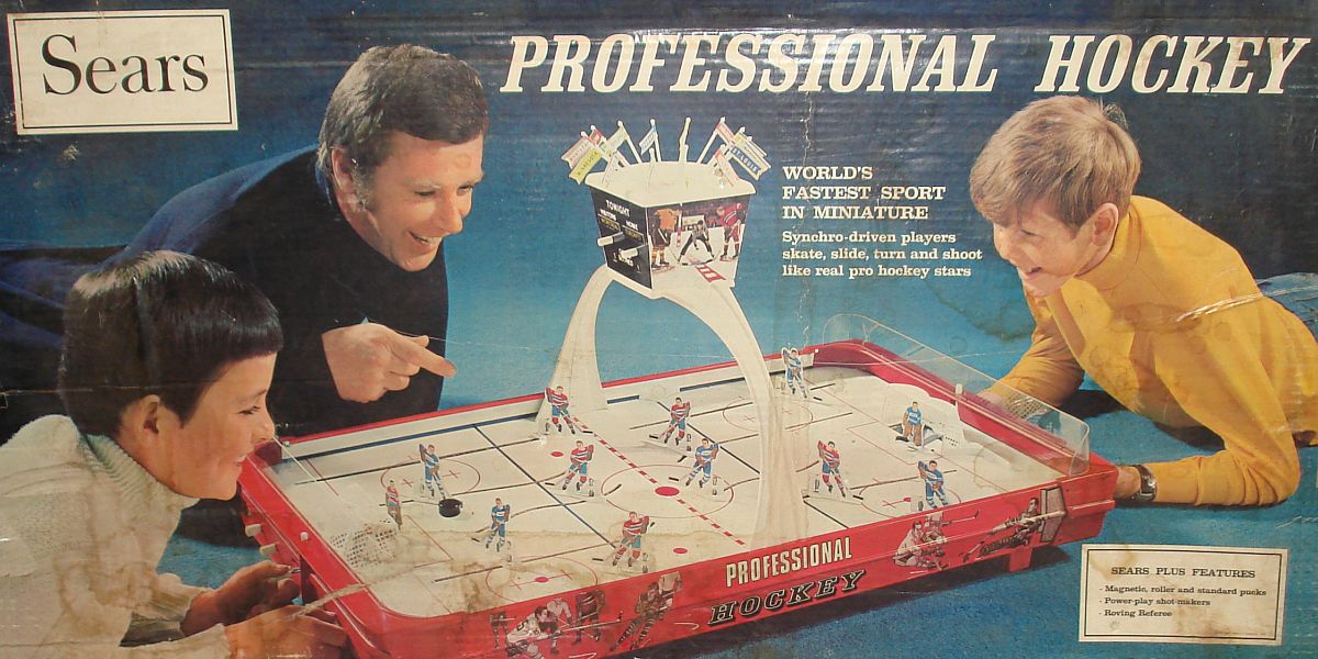 Vintage Sears Professional Hockey Table Game #Unknown Box Lid Graphics Vintage Sears Professional Hockey Table Game #Unknown Box Lid Graphics