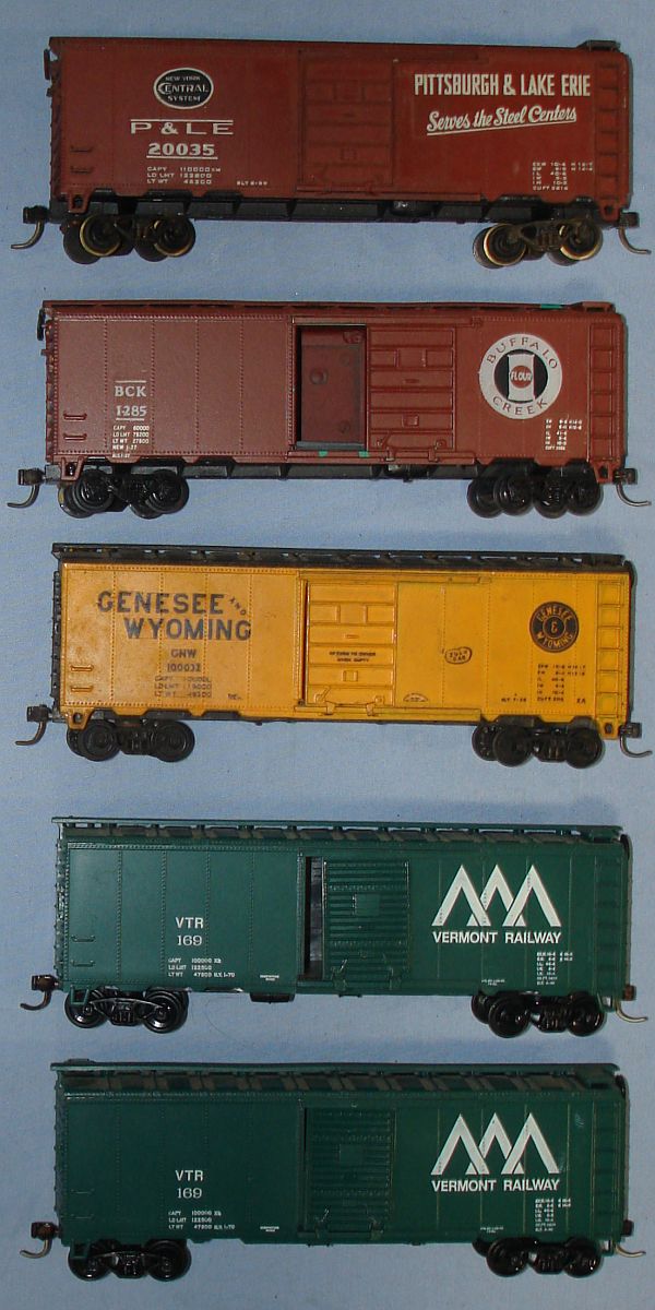 HO Gauge Model Railroading Train Box Car Lot VTR GNW BCK PLE