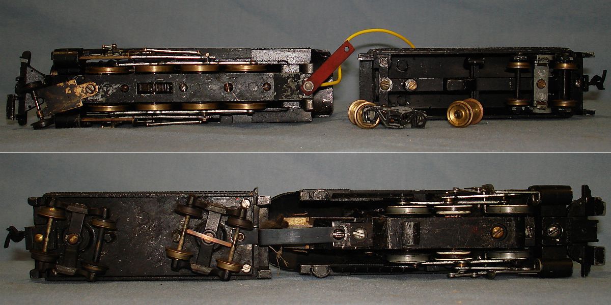 Vintage Unknown Model Railroad HO Train Steam Engines Locomotive Coal Tender Trucks Brass Wheels