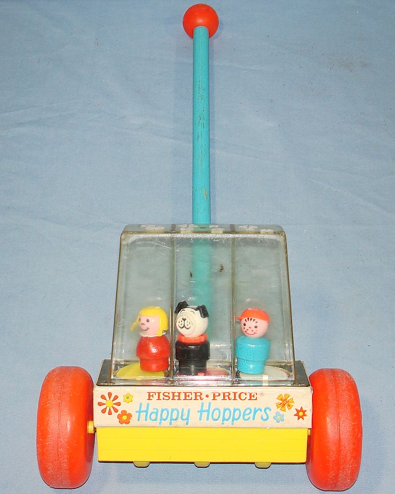 Vintage Fisher Price Toys Happy Hoppers #121 Little Girl Dog Little Boy Vintage Fisher Price Toys Happy Hoppers #121 Little Girl Dog Little Boy