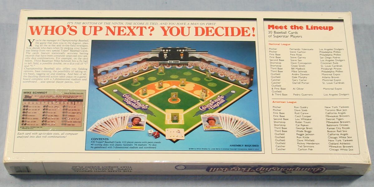 1984 MB MILTON BRADLEY CHAMPIONSHIP BASEBALL BOARD GAME VintageToys