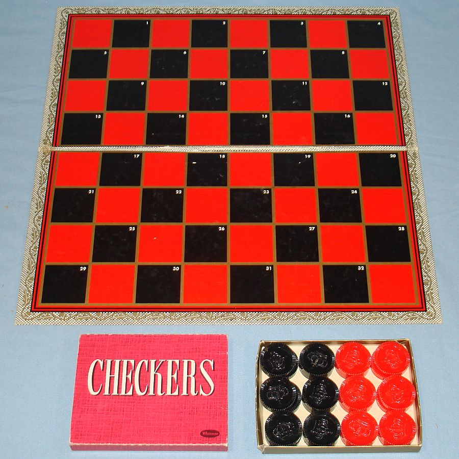 1960 WHITMAN PLASTIC CHECKERS GAME CHECKERBOARD 4708 100 VintageToys