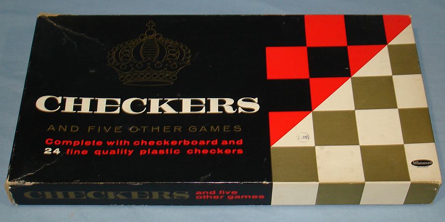 Vintage 1960 Whitman Checkers Game #4708:100 Box Lid Vintage 1960 Whitman Checkers Game #4708:100 Box Lid