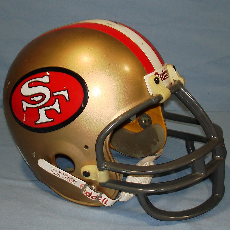 RIDDELL FOOTBALL HELMET SAN FRANCISCO 49ERS NFL TEAM SF LOGO - www.bagssaleusa.com (item 649)