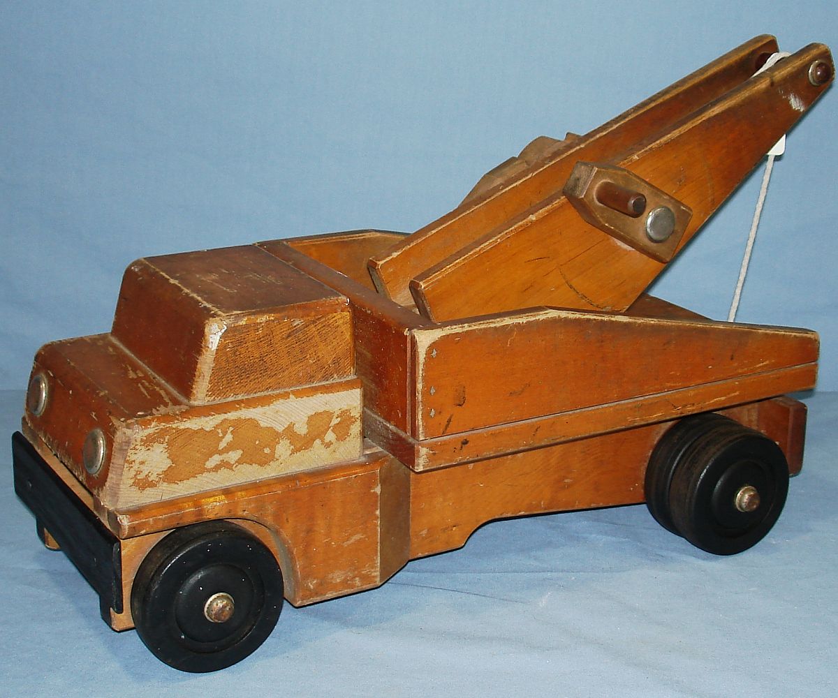 VINTAGE 1960`S COMMUNITY RIFTON NY WOOD TOY TOW TRUCK eBay