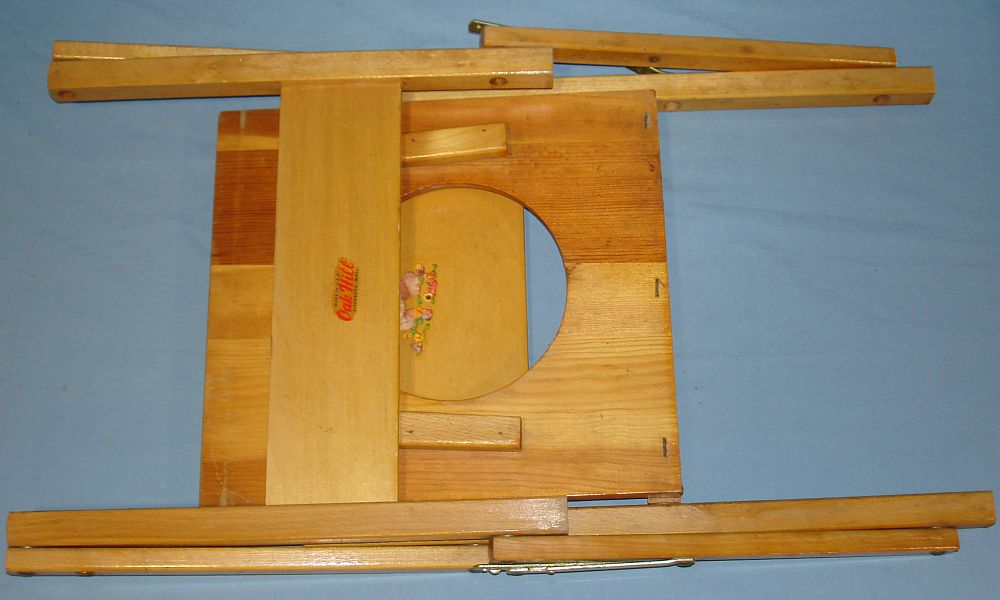 Vintage Oak Hill Childs Wood Folding Potty Chair Training Seat Vintagetoys Com Item 636