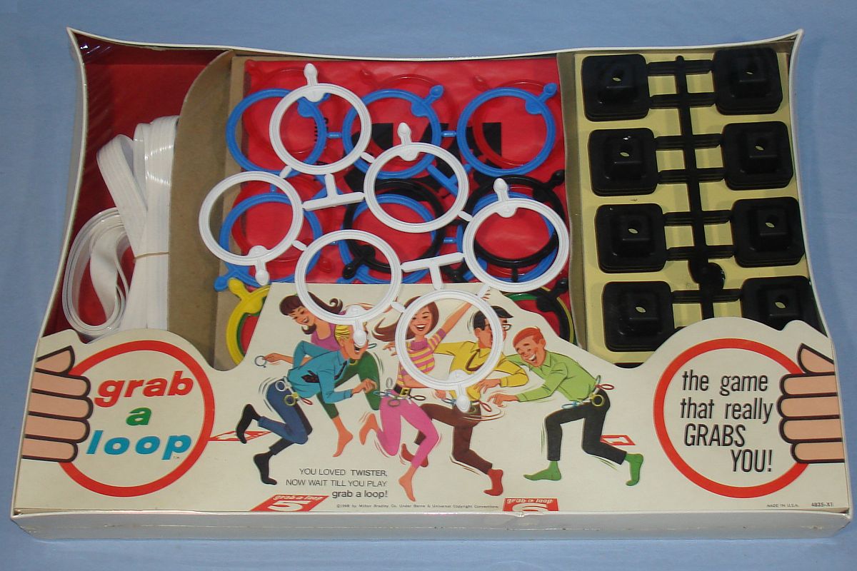 Milton Bradley MB Grab A Loop Game #4835 Box Contents