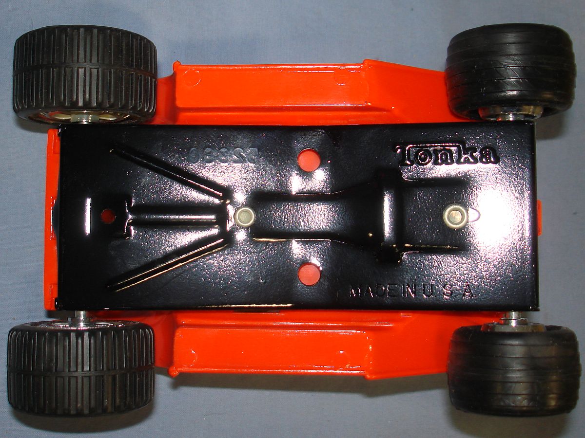 Vintage Mini Tonka Orange Lime Green Thunder Hubs Model T #1325 Chassis Axles Wheels