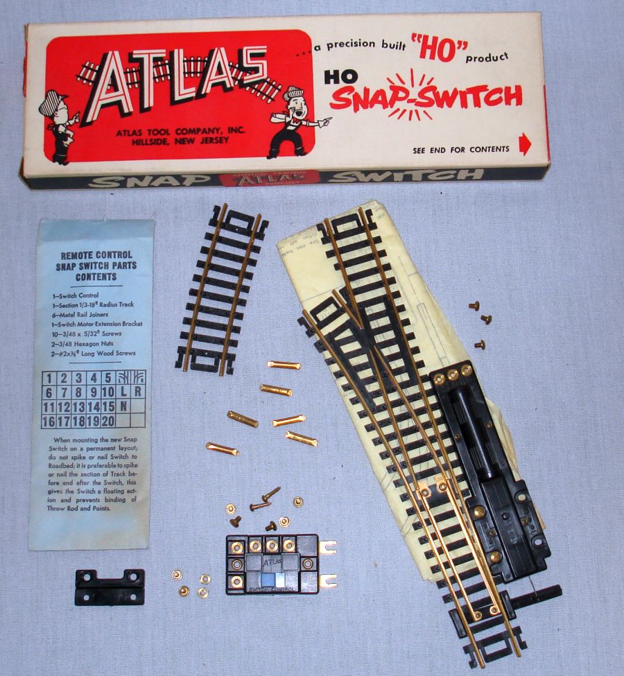 Atlas Ho Gauge Model Train Track Remote Control Snap Switches Left