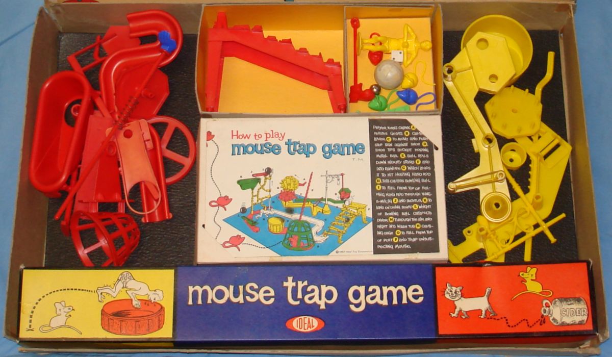 Ideal Mouse Trap Game Box Contents