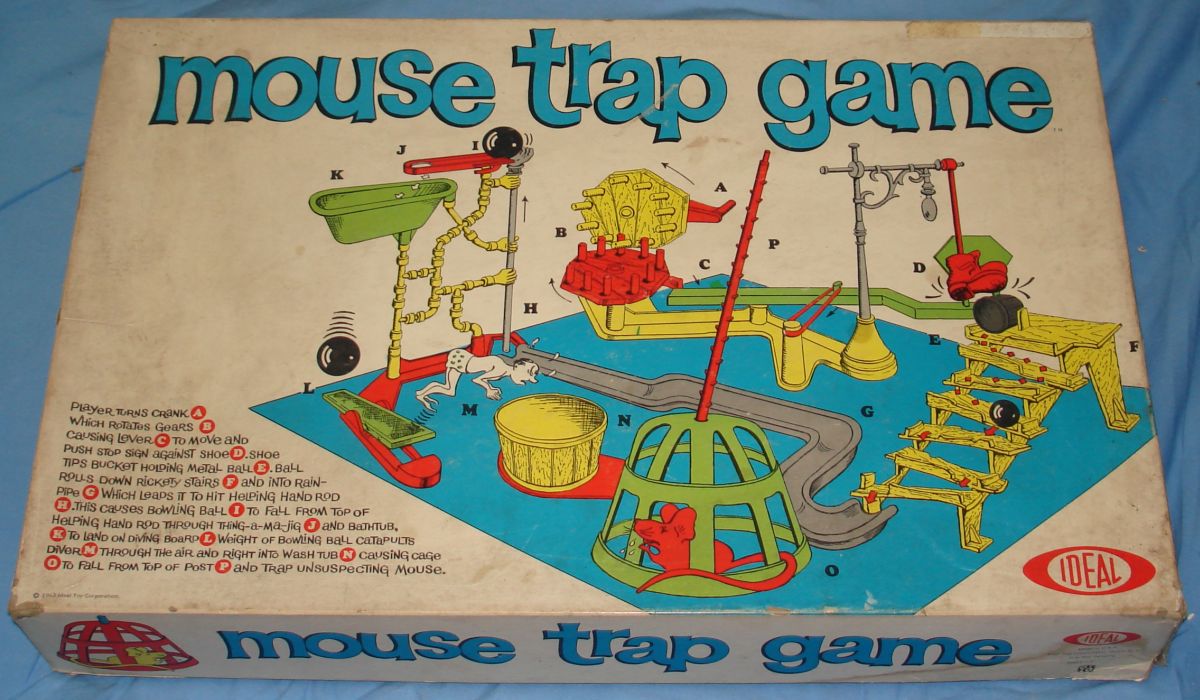 Ideal Mouse Trap Game Box Lid