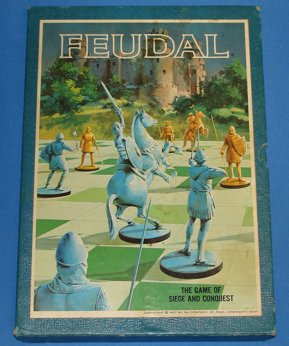 Vintage 3M Bookshelf Board Game Of Siege And Conquest Feudal Box Lid