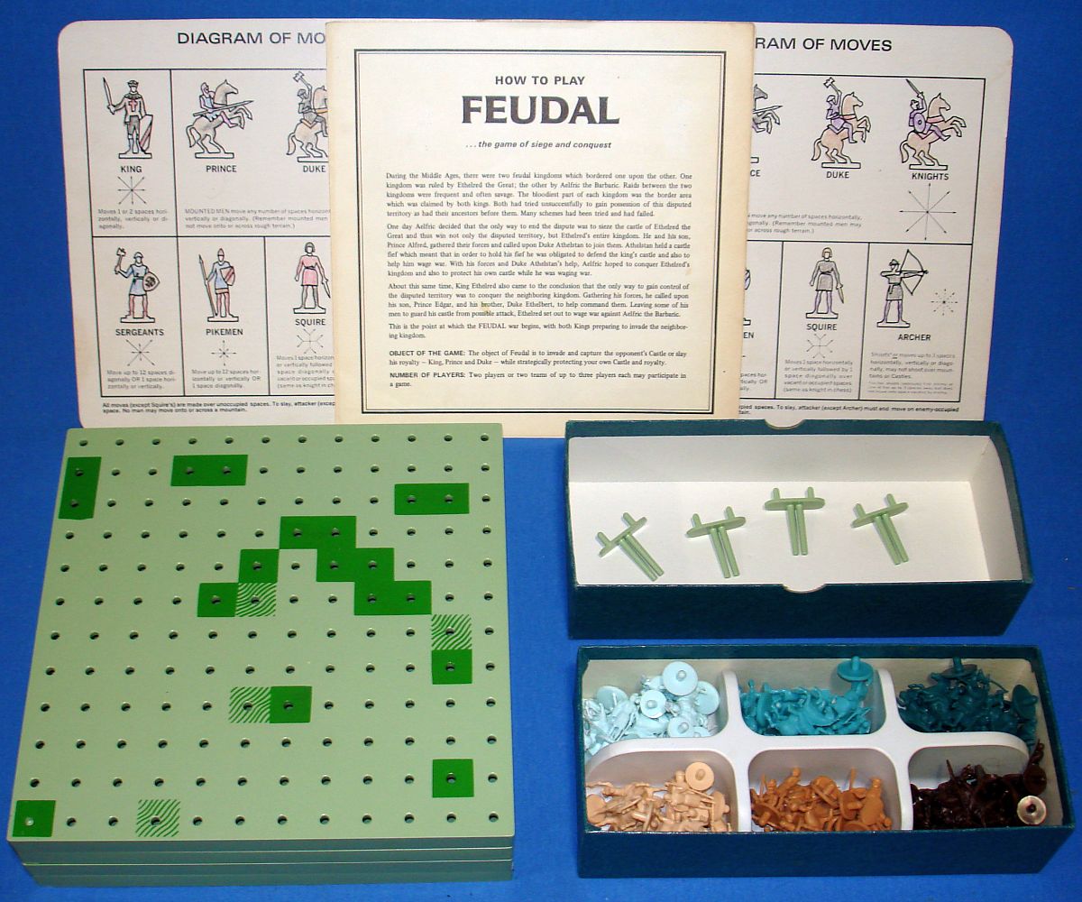 Vintage 3M Bookshelf Board Game Of Siege And Conquest Feudal Contents Castles Kings Princes Dukes