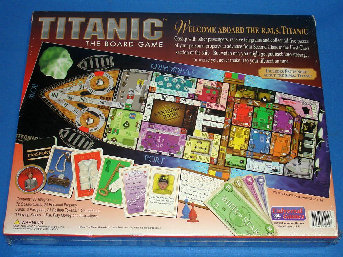 Contemporary Titanic The Board Game 1912 White Star Luxury Ocean Liner Universal Games Contents