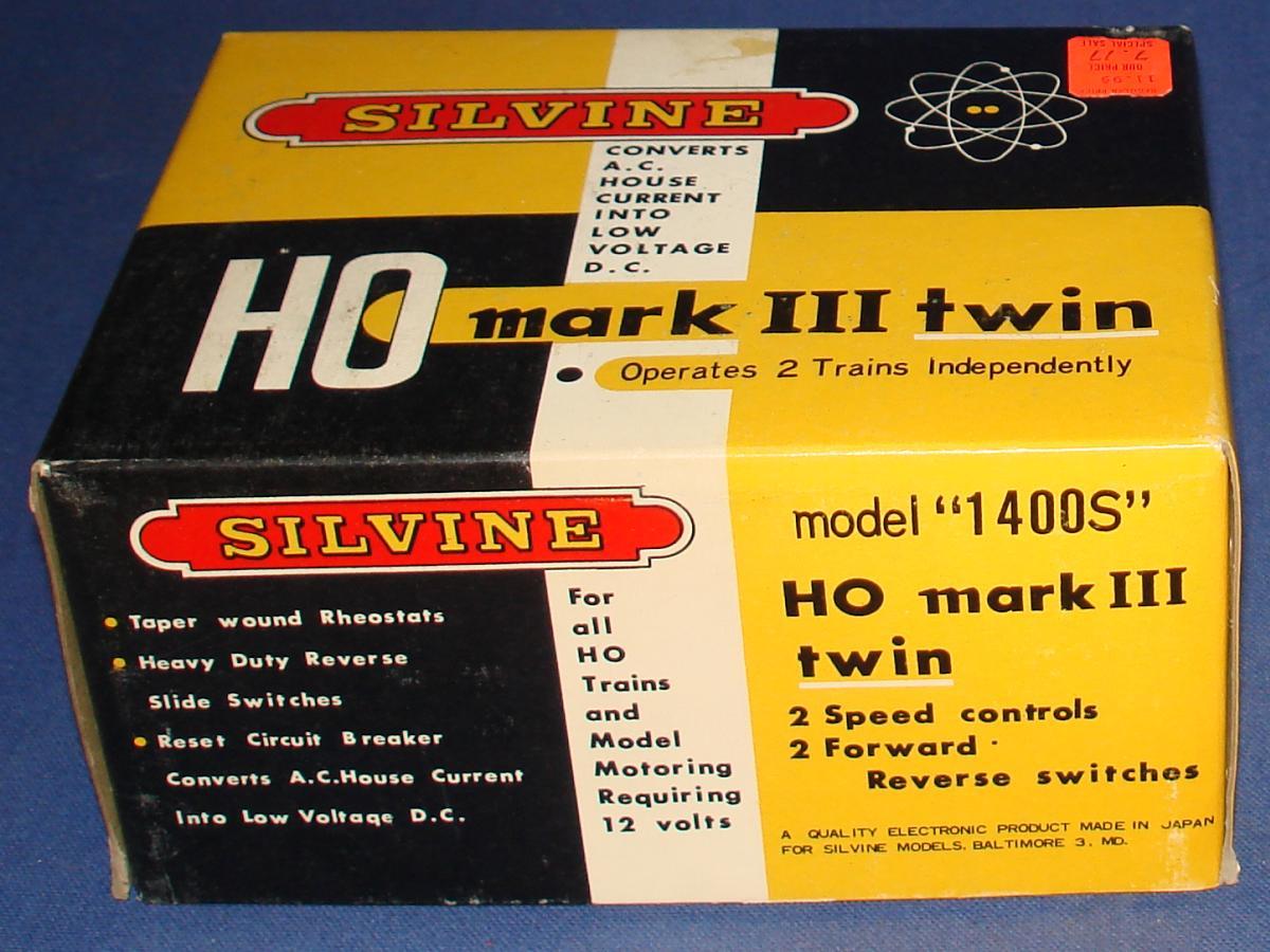 SILVINE HO MARK III TWIN TRAIN TRANSFORMER 1400S - VintageToys.com 