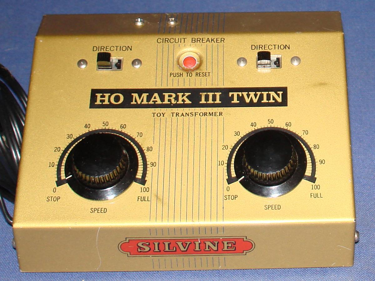 Vintage Silvine HO Mark III Twin Train Transformer Front Panel