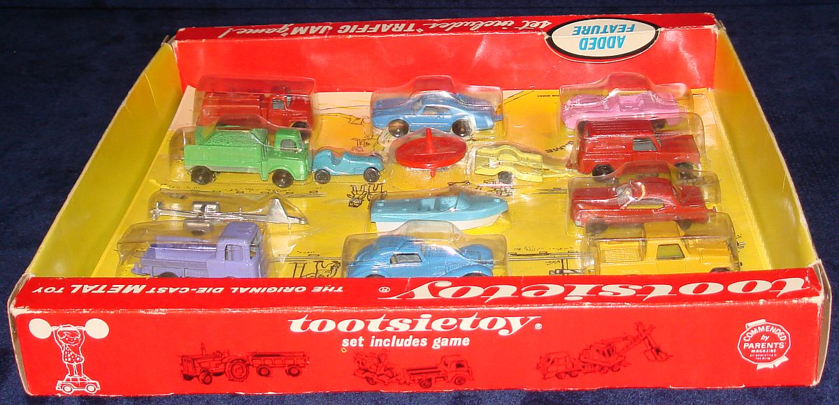 Vintage Tootsietoy Diecast Metal Transportation Vehicles Set 1700 Box Top Panel