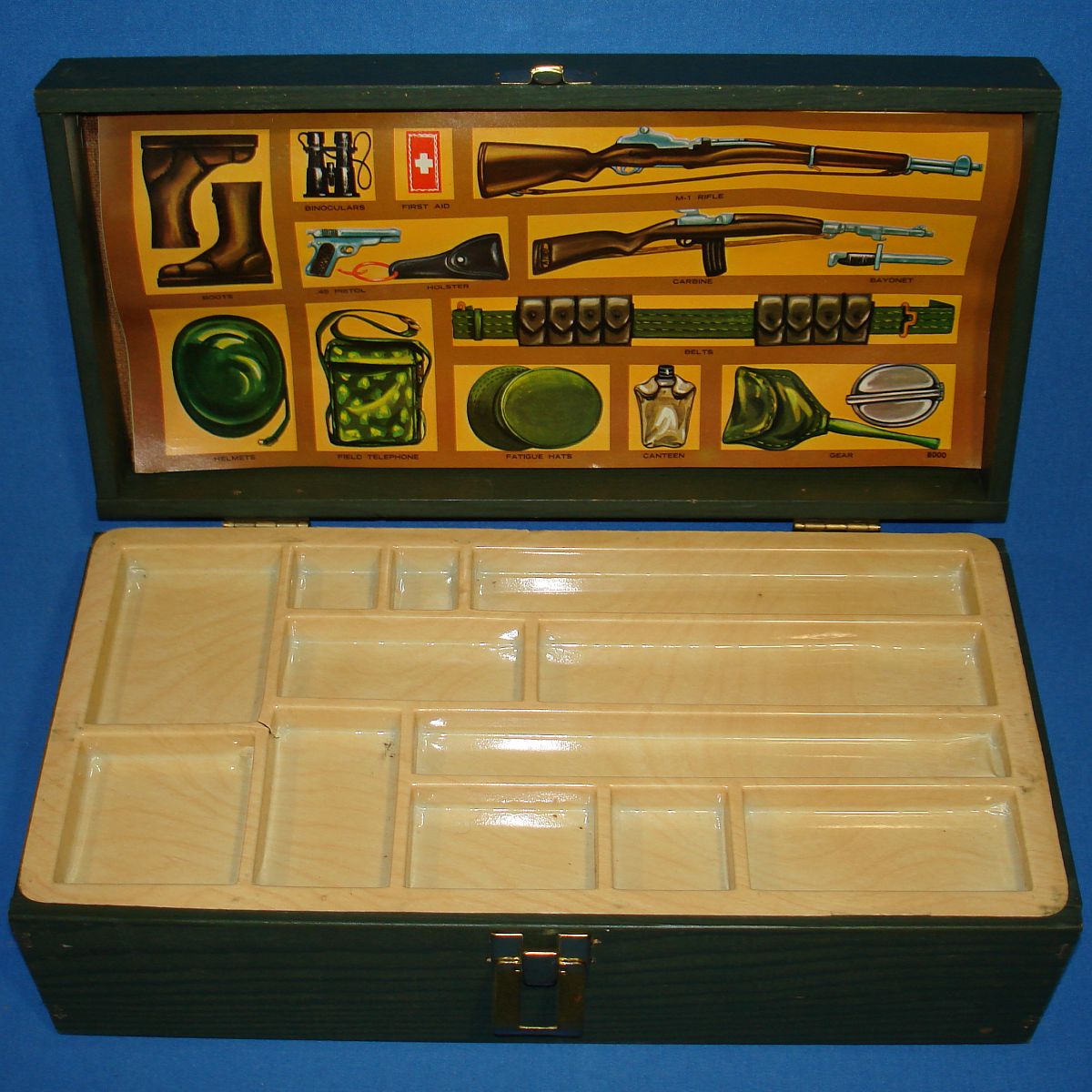 Vintage Hasbro GIJOE Action Soldier #8000 Footlocker Name Rank Serial Number Tray Vintage Hasbro GIJOE Action Soldier #8000 Footlocker Name Rank Serial Number Tray