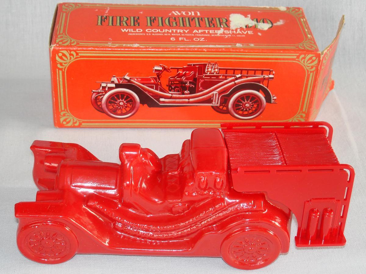 Avon 1910 Fire Fighter Red Engine After Shave Bottle Decanter