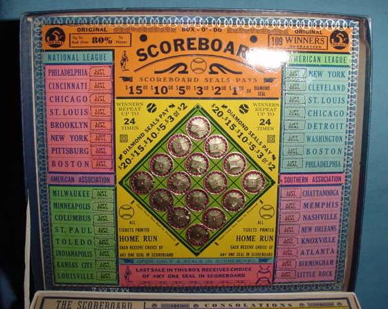 Jar O Do National American League Association Base Ball Ticket Game