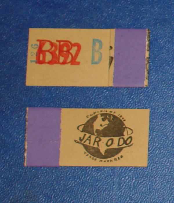 Jar O Do National American League Association Base Ball Game Ticket