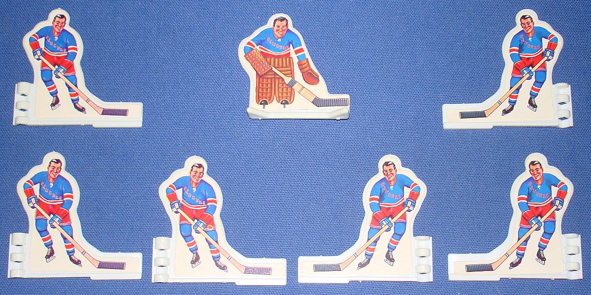 1972 Coleco Nhl Hockey Game New York Rangers Plastic Team Players