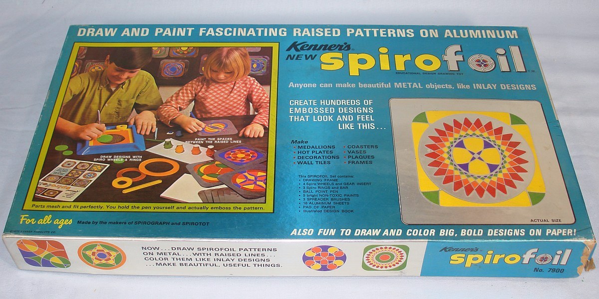 1970 Kenner Spirofoil Draw And Paint Fascinating Raised Patterns On Aluminum #7900 1970 Kenner Spirofoil Draw And Paint Fascinating Raised Patterns On Aluminum #7900