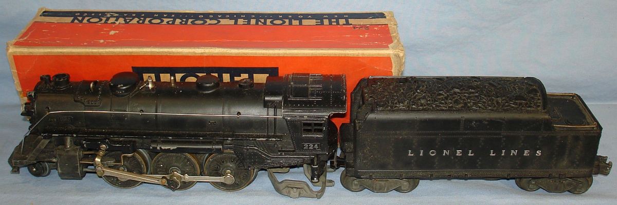 Lionel Lines O Gauge Trains 2-6-2 Steam Locomotive Engine #224 