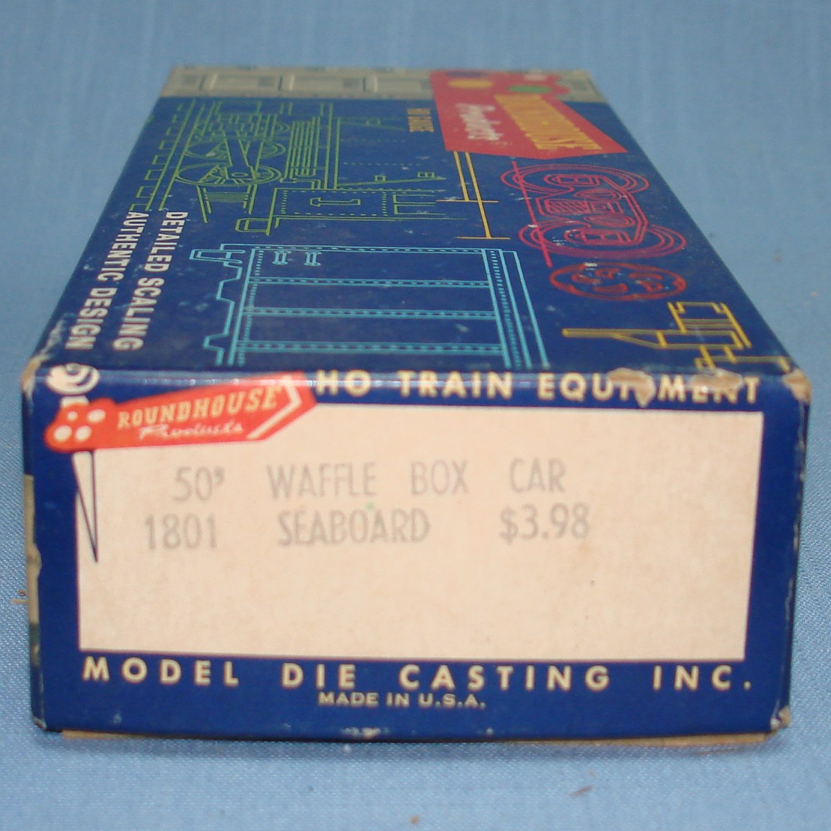 ROUNDHOUSE HO GAUGE TRAIN 1801 SEABOARD COAST LINE SCL 50 FOOT WAFFLE 