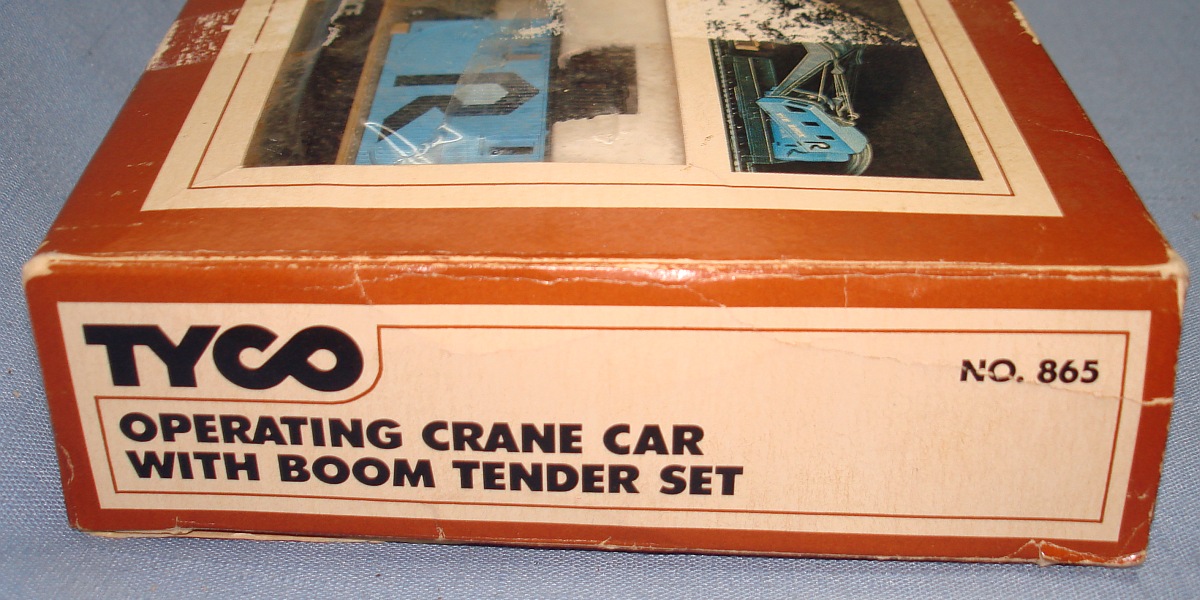 TYCO HO SCALE TRAINS 865 OPERATING CRANE BOOM TENDER MAINTENANCE CAR 