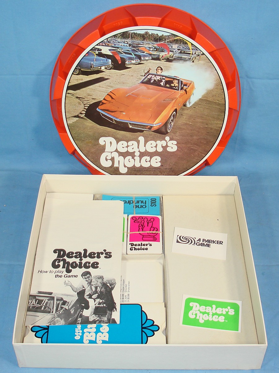 1972 Parker Brothers Dealer`s Choice Wheeling Dealing Used Car Game #14 Contents 1972 Parker Brothers Dealer`s Choice Wheeling Dealing Used Car Game #14 Contents