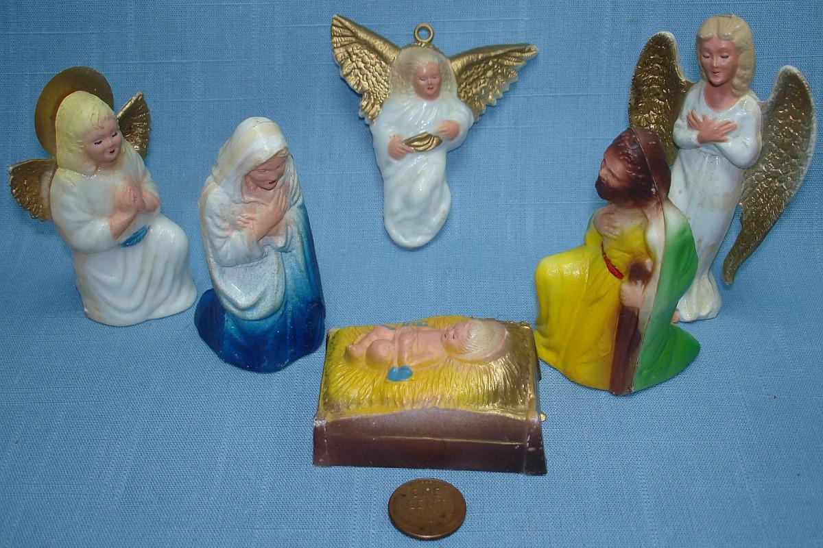CHRISTMAS NATIVITY SET JESUS MARY JOSEPH WISE MEN KINGS ANGELS