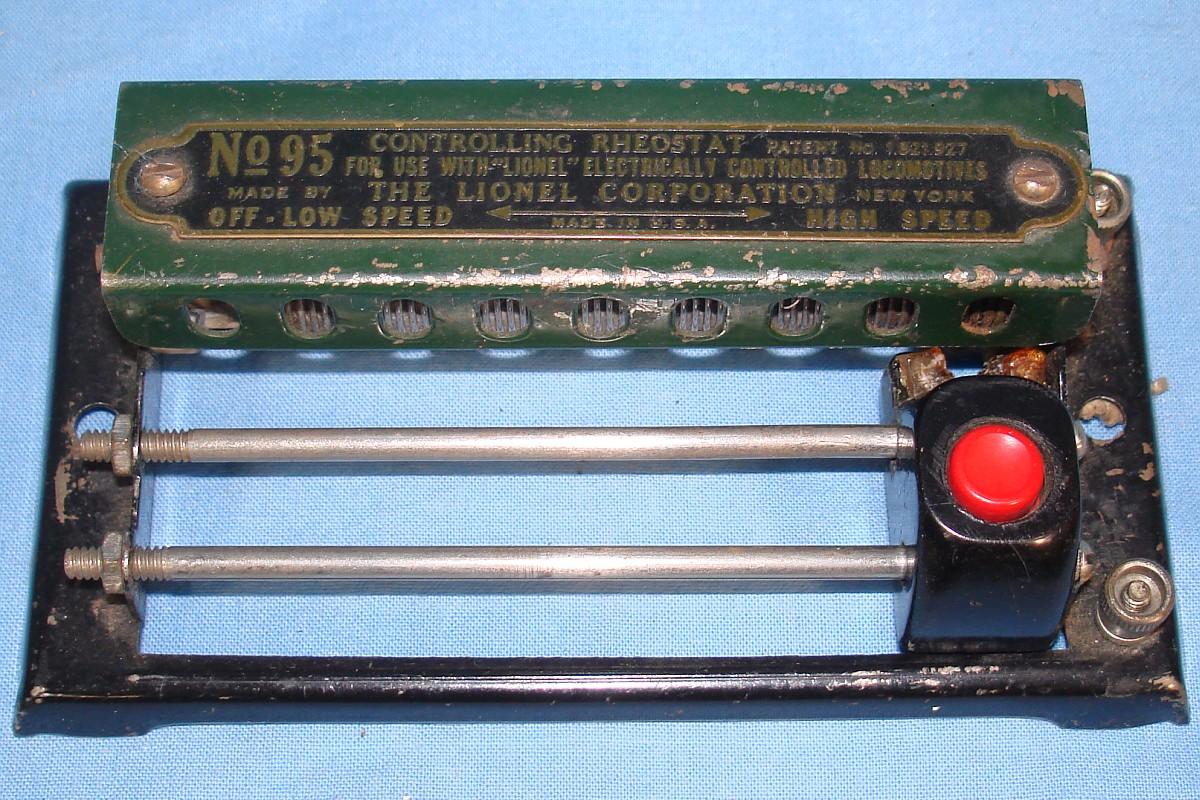 Lionel Corporation Prewar Controlling Rheostat #95 For Electrical Locomotives Lionel Corporation Prewar Controlling Rheostat #95 For Electrical Locomotives