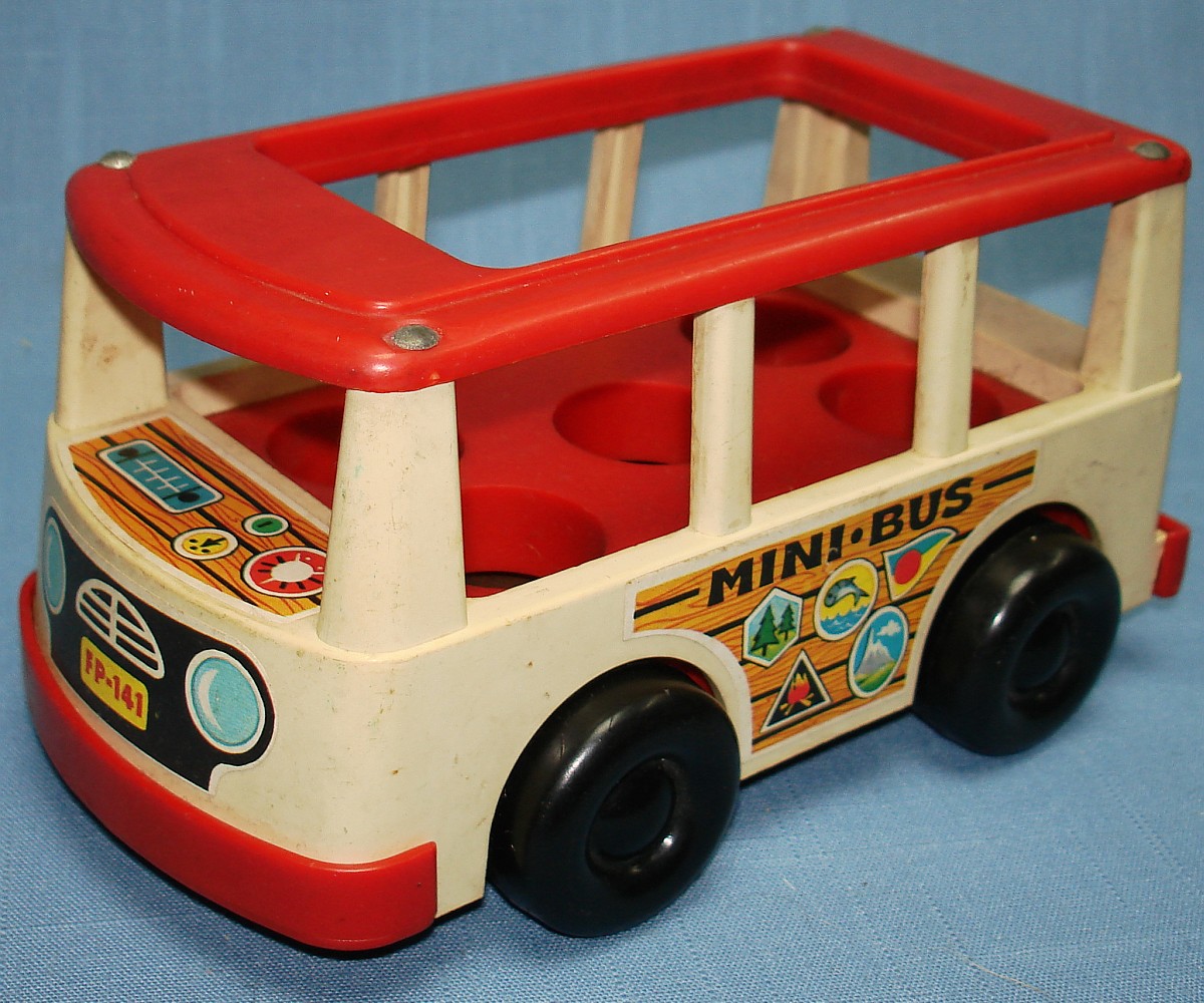 1969 Fisher-Price Toys Mini Bus FP-141 Front 1969 Fisher-Price Toys Mini Bus FP-141 Front