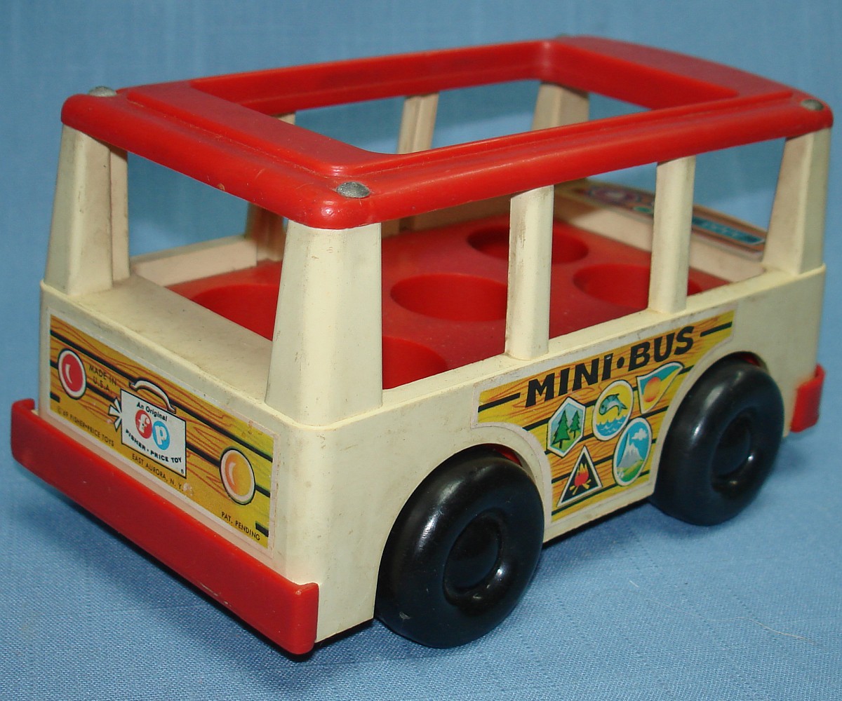 1969 Fisher-Price Toys Mini Bus FP-141 Rear 1969 Fisher-Price Toys Mini Bus FP-141 Rear