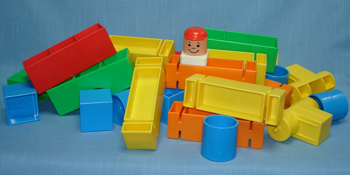 Fisher-Price Blocks N More 27 Piece Set #193 Stack Nest Link Them Ages 2-5 Fisher-Price Blocks N More 27 Piece Set #193 Stack Nest Link Them Ages 2-5