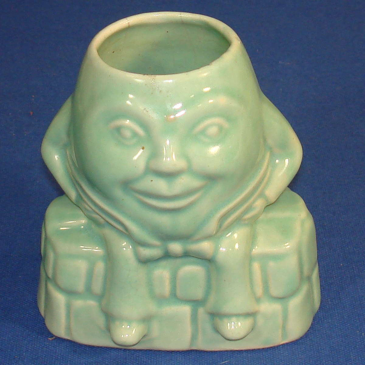 Vintage Green Ceramic Humpty Dumpty Baby Pottery Plant Holder Made In USA Vintage Green Ceramic Humpty Dumpty Baby Pottery Plant Holder Made In USA