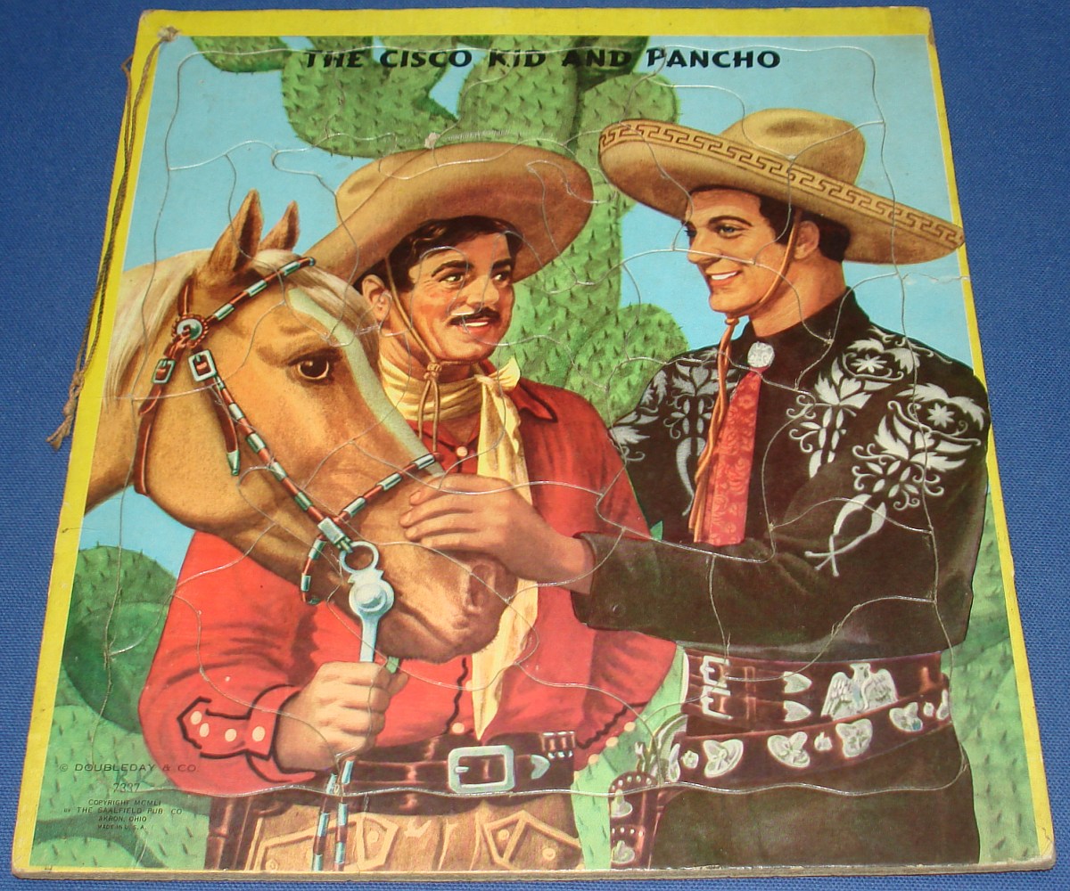 1951 MCMLI Saalfield Doubleday The Cisco Kid & Pancho Frame Tray Puzzle #7337 1951 MCMLI Saalfield Doubleday The Cisco Kid & Pancho Frame Tray Puzzle #7337