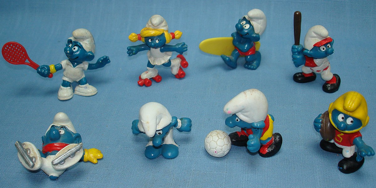 1978 1979 1980 1981 Made In Hong Kong Peyo Schleich Smurf Figures 1978 1979 1980 1981 Made In Hong Kong Peyo Schleich Smurf Figures