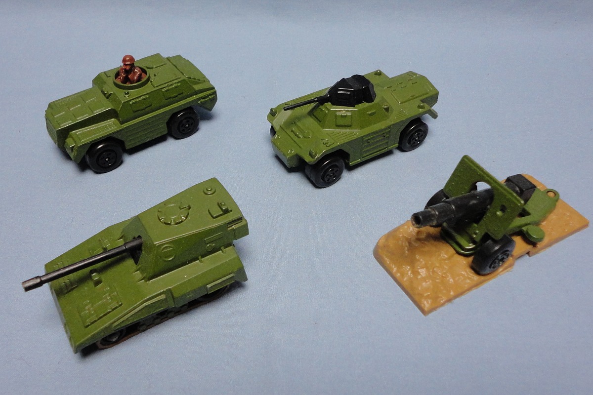 Vintage Lesney Matchbox Rola-Matics US Army Military Vehcle Lot Stoat Weasel SB Gun Made In England Vintage Lesney Matchbox Rola-Matics US Army Military Vehcle Lot Stoat Weasel SB Gun Made In England