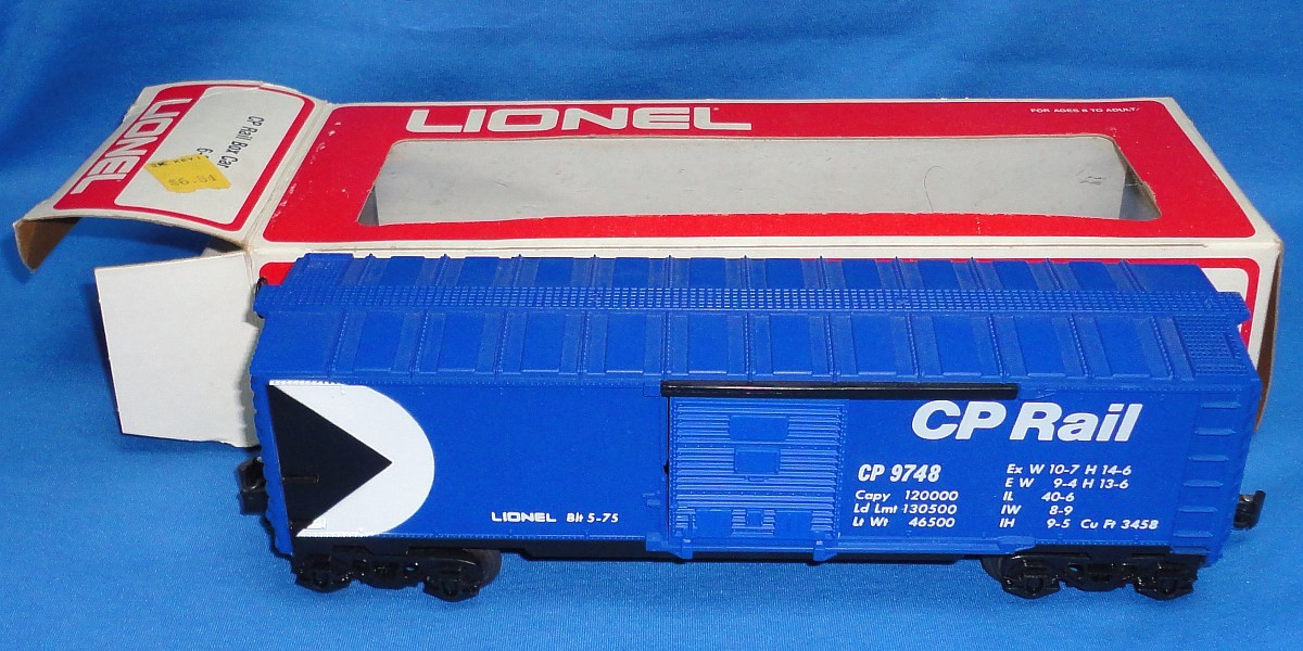 LIONEL ELECTRIC TRAINS CANADIAN PACIFIC CP RAIL BOX CAR 9748 - Vintage 